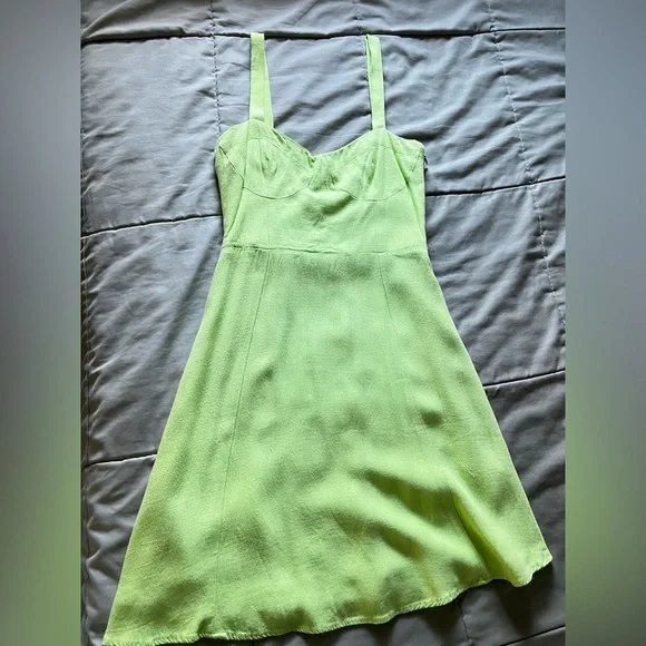 Zara Neon Green Mini Dress - Picture 3 of 6